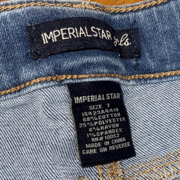 💥💥NWT Imperial star pull on flare, high-rise jeans, girls size 7 Color tracee - Picture 11 of 11
